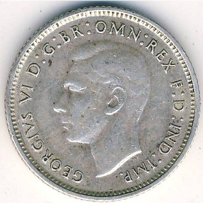 Австралия 6 пенсов 1940 год