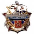 Знак Участник обороны Ленинграда. Эскадренный миноносец "Суровый". 1941-1945