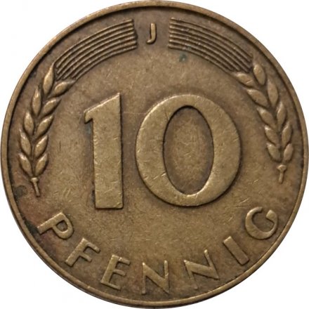 ФРГ 10 пфеннигов 1949 год (J)
