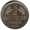 ФРГ 1 марка 1992 год (G)