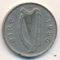 Ирландия 6 пенсов 1956 год - Ирландский волкодав