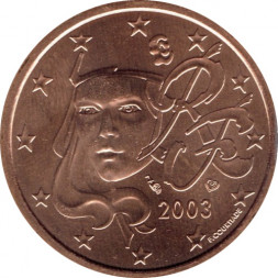 Франция 5 евроцентов 2003 год - Марианна