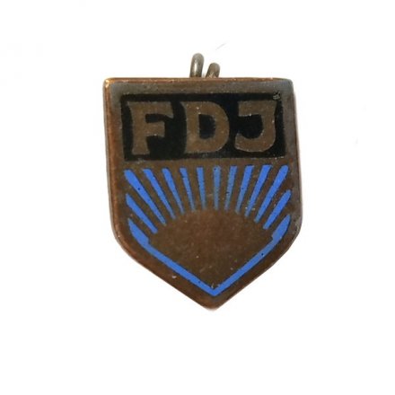 Значок Комсомол FDJ. ГДР. Членский знак, тяжелый