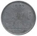 Бельгия 1 франк 1943 год BELGIE - BELGIQUE