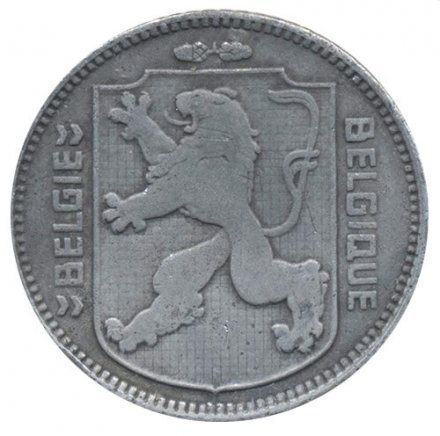 Бельгия 1 франк 1943 год BELGIE - BELGIQUE