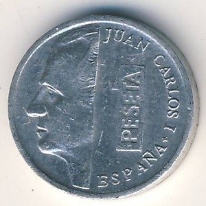 Испания 1 песета 1997 год - Король Хуан Карлос I