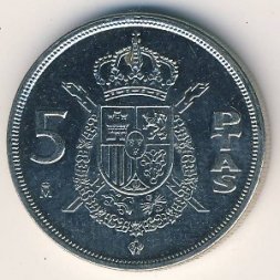 Испания 5 песет 1982 год