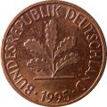 ФРГ 1 пфенниг 1995 год - F