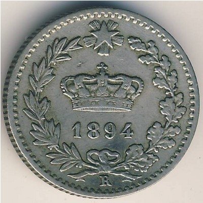 Италия 20 чентезимо 1894 год