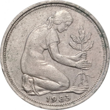 ФРГ 50 пфеннигов 1983 год (D)