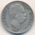 Италия 1 лира 1887 год