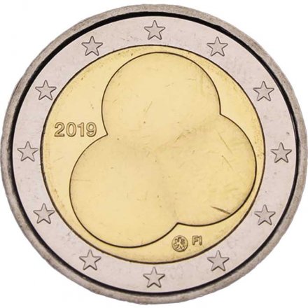 Финляндия 2 евро 2019 год - 100 лет Конституции