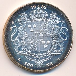 Швеция 200 крон 1983 год