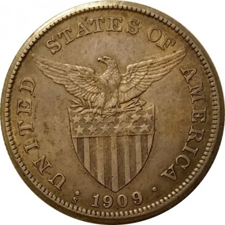 Филиппины 1 песо 1909 год