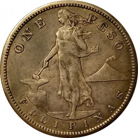 Филиппины 1 песо 1909 год