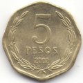 Чили 5 песо 2002 год (отметка монетного двора: &quot;So&quot;)