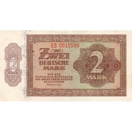 ГДР 2 марки 1948 год - UNC
