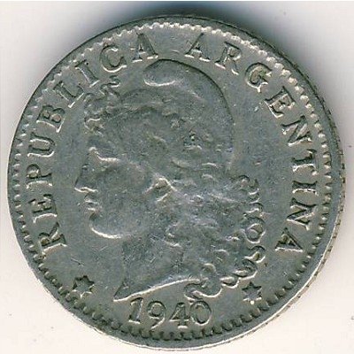 Аргентина 5 сентаво 1940 год
