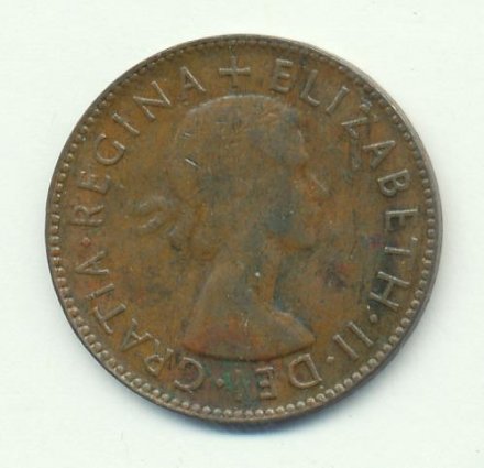Австралия 1/2 пенни 1955 год