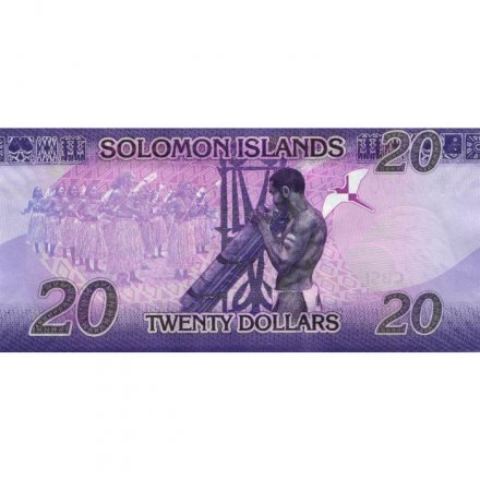 Соломоновы острова 20 долларов 2021 год - Национальная флейта UNC