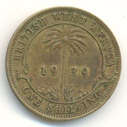 Британская Западная Африка 1 шиллинг 1939 год