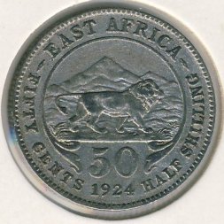 Восточная Африка 50 центов 1924 год