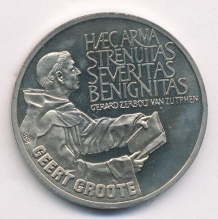 Нидерланды 2 1/2 экю 1990 год - 650 лет со дня рождения Герта Гроте