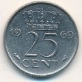 Нидерланды 25 центов 1969 год (рыба)