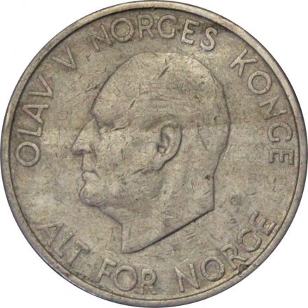 Норвегия 5 крон 1969 год - Король Улаф V