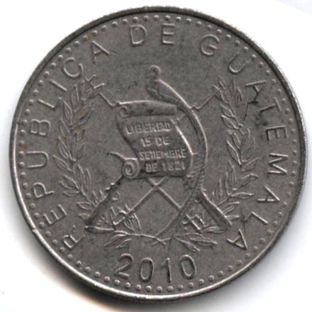 Гватемала 10 сентаво 2010 год