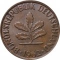ФРГ 2 пфеннига 1962 год (G)