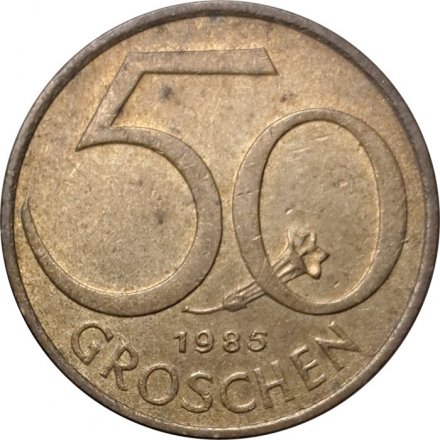 Австрия 50 грошей 1985 год