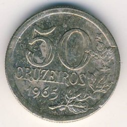 Бразилия 50 крузейро 1965 год