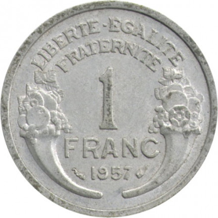 Франция 1 франк 1957 год (без отметки МД)