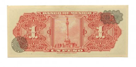 Мексика 1 песо 1967 год - UNC - серия BDK