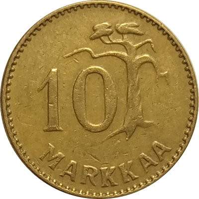 Финляндия 10 марок 1956 год