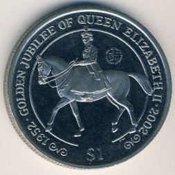 Виргинские острова 1 доллар 2002 год