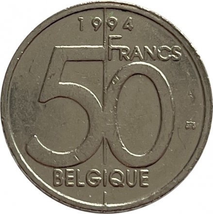 Бельгия 50 франков 1994 год BELGIQUE