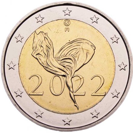 Финляндия 2 евро 2022 год - 100 лет Финскому национальному балету