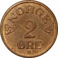 Норвегия 2 эре 1954 год - Король Хокон VII