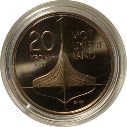 Набор из 2 монет Канада. Норвегия 1999 год - Винланд (в коробке)