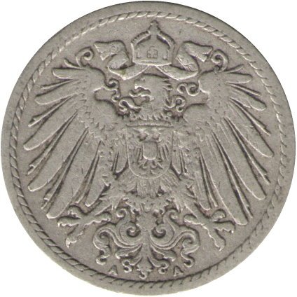 Германия 5 пфеннигов 1898 год (A)