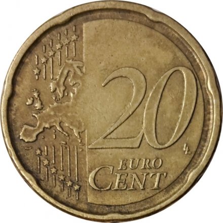 Италия 20 евроцентов 2008 год