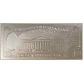 Сувенирная банкнота США 10 долларов (серебро) - UNC