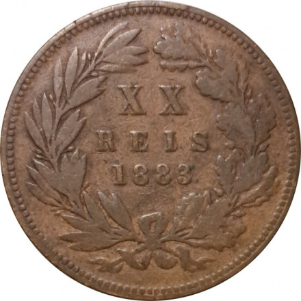 Португалия 20 рейс 1883 год - Луиш I