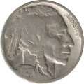 США 5 центов 1927 год - Buffalo Nickel (Без отметки МД) 