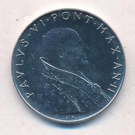 Ватикан 50 лир 1964 год Павел VI