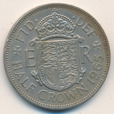 Великобритания 1/2 кроны 1965 год