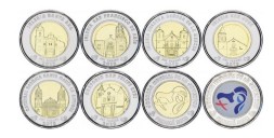 Набор из 8 монет Панама 2019 год - 1 бальбоа 2019