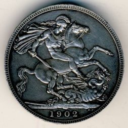 Великобритания 1 крона 1902 год